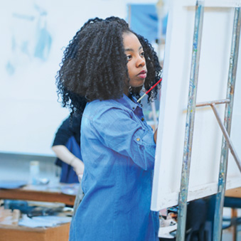 Woman painting